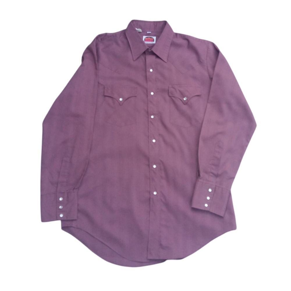 Miller Western Wear vintage pearl snap shirt sz 16 34